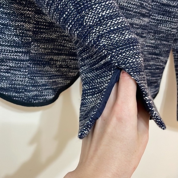 CHELSEA 28 Navy Blue Tweed Heathered Blazer Cardigan NWT - Picture 6 of 9